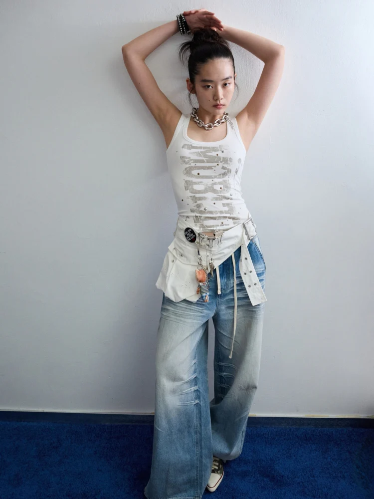 Hot-Stamped Gold & Silver Letter Printed Vest