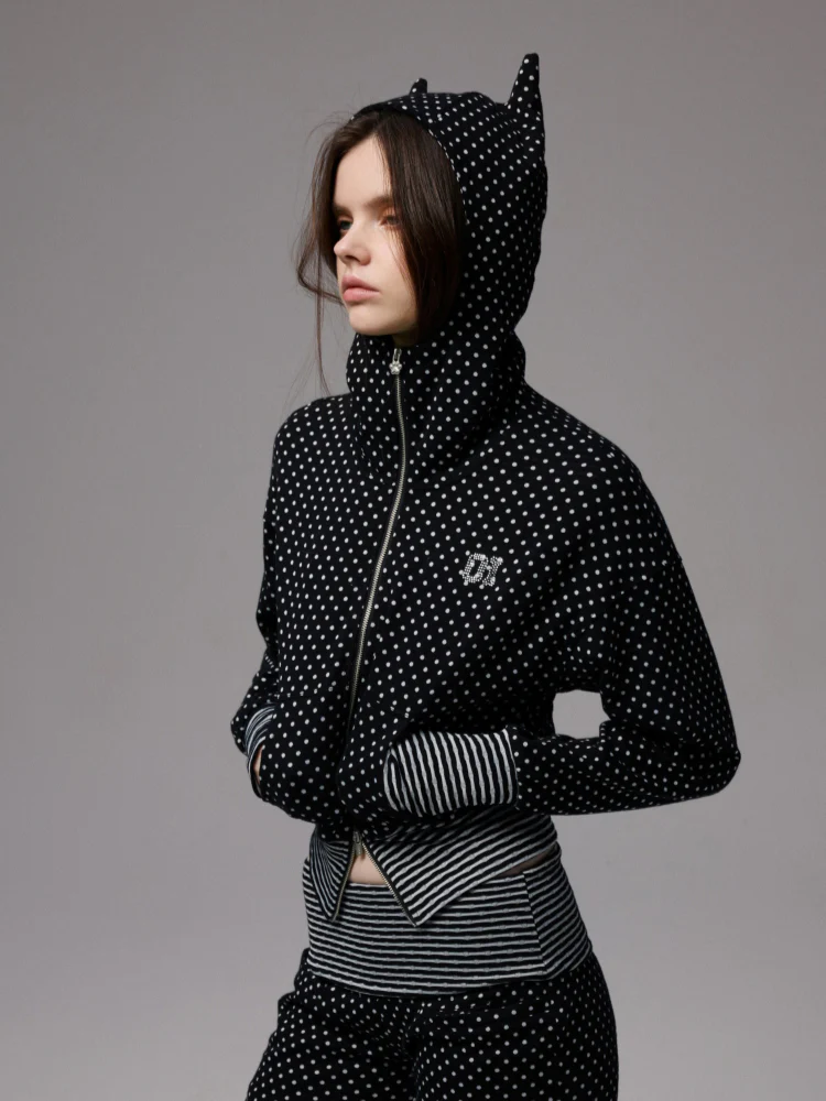 Polka Dot Stripe Double-Sided Tank Top