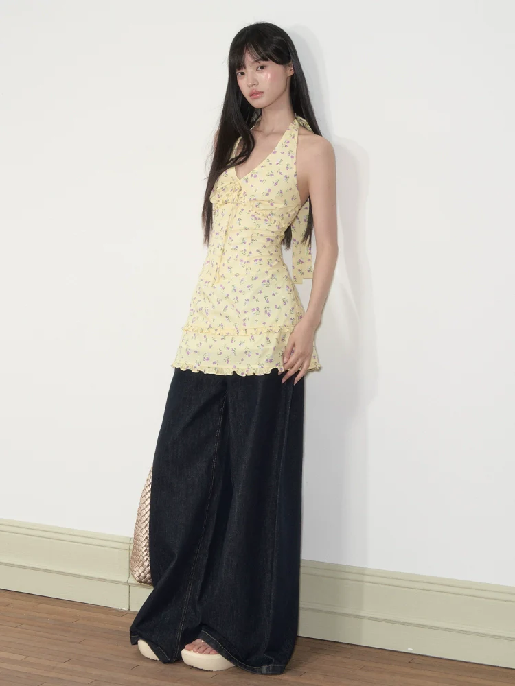 Ruffled Halter Strapless Dress