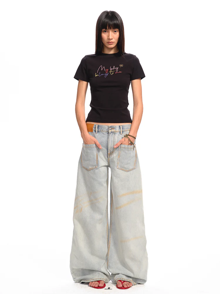 Washed Reversed - Pocket Jeans