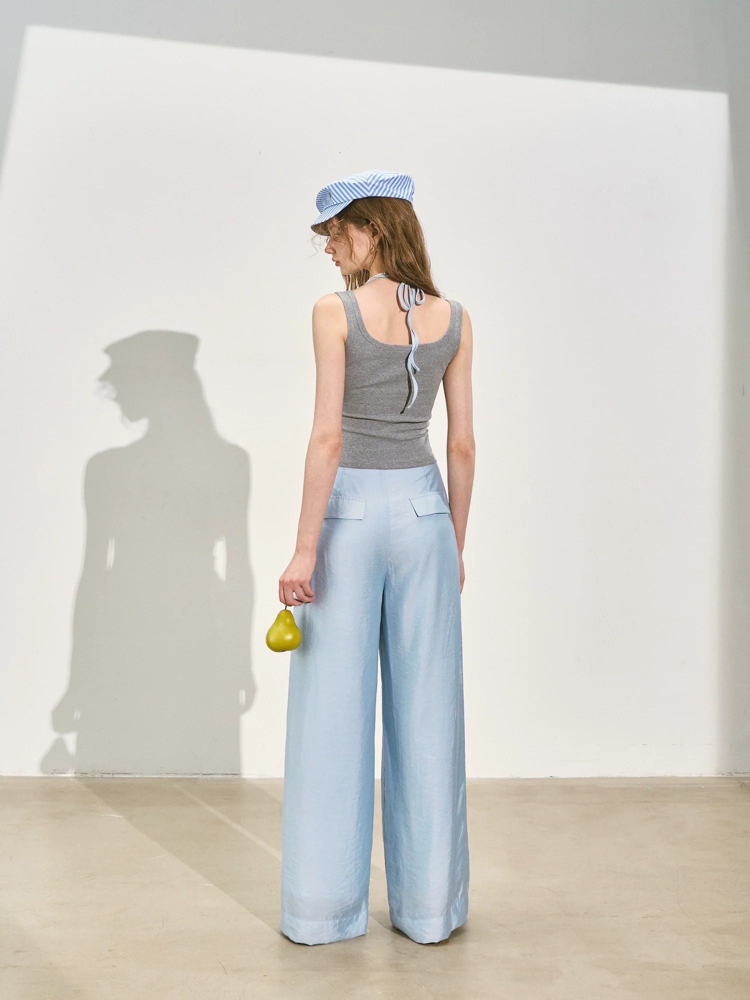 Suit Pleated Wide-Leg Pants