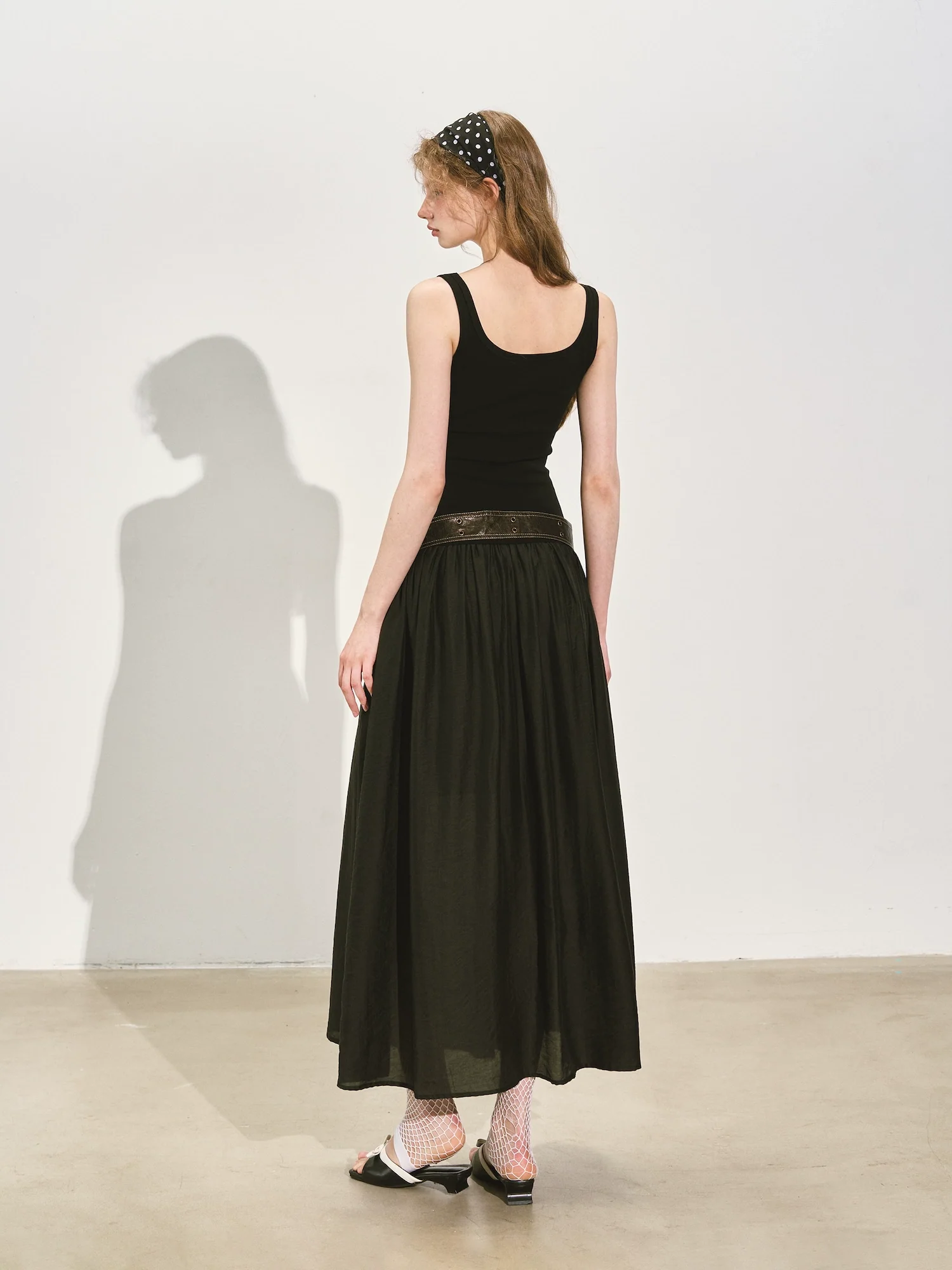 Patchwork Slim-fit Midi Dress