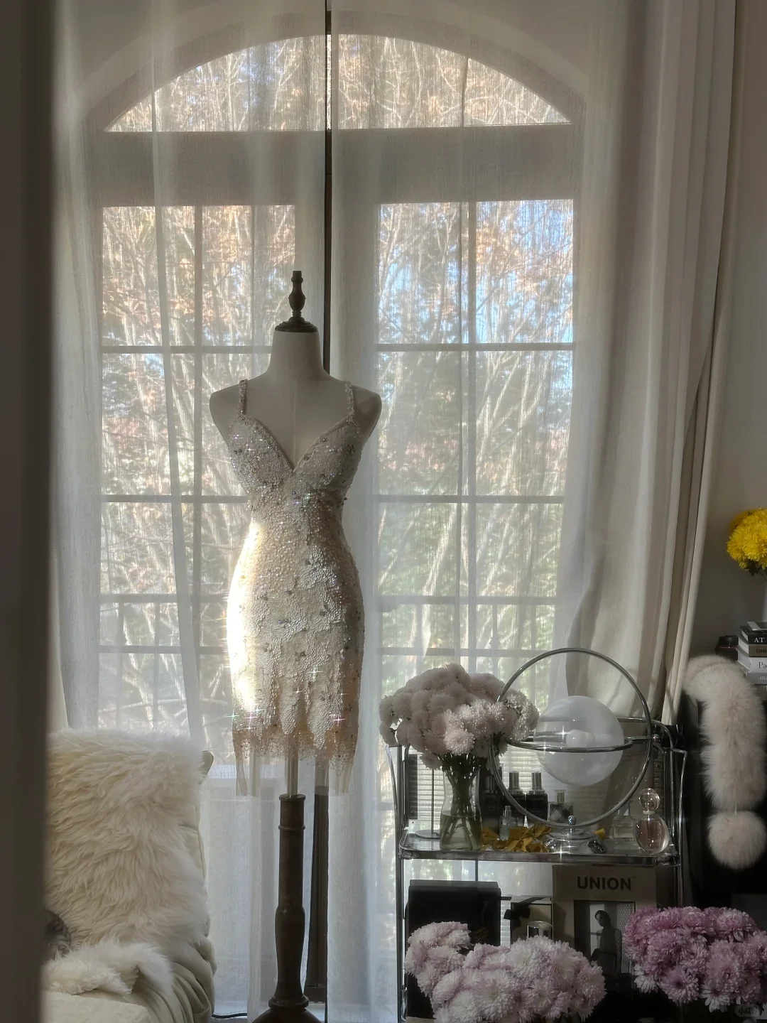 Glitter V Neck Backless Sequin Sheath Short Birthday Outfits Formal Homecoming Dress S729