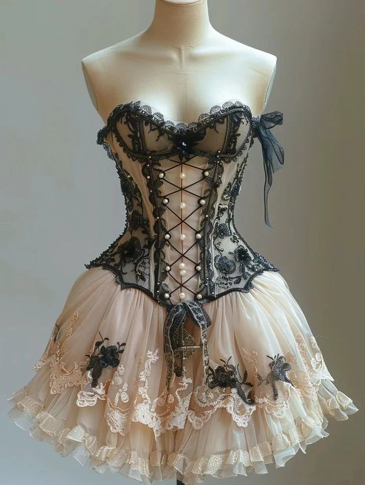 Vintage Lace Sweetheart Neck Birthday Outfits Formal 6th Grade Homecoming Dress S745