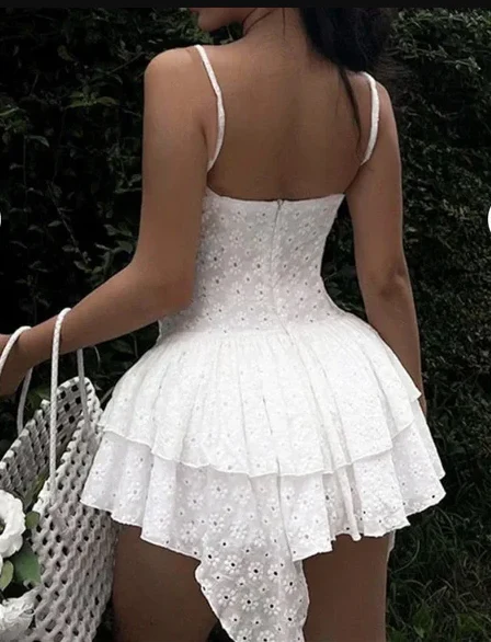 Sexy Off-Shoulder Mini Homecoming Dress Fashion White Sleeveless Lace A Line Birthday Outfits S471