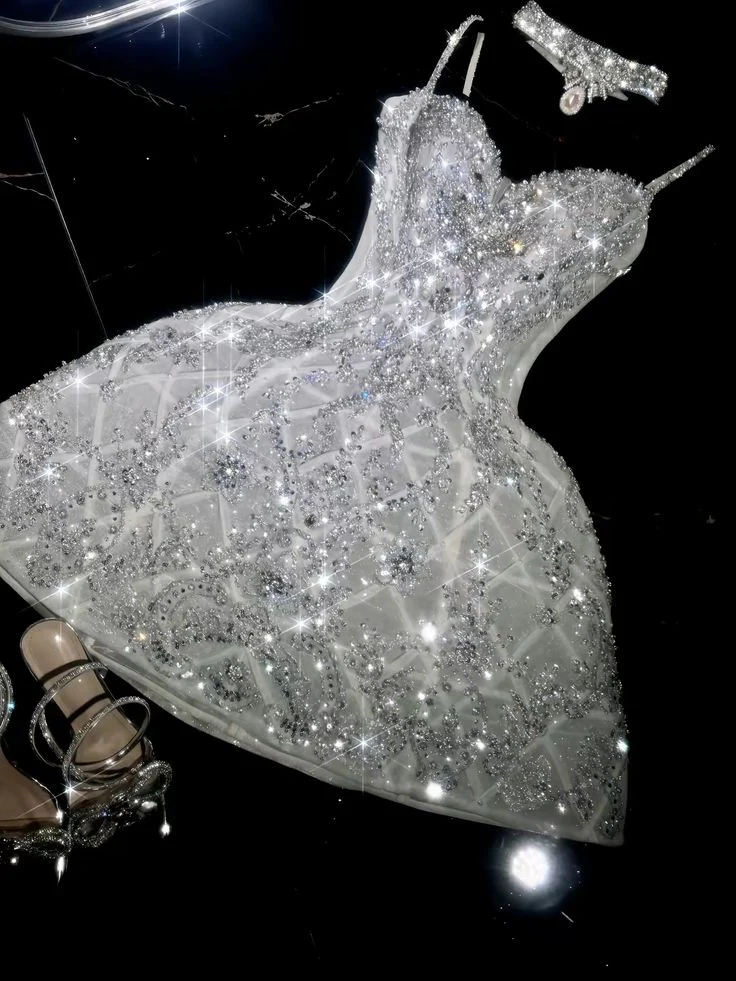 Gorgeous White Tulle Beaded Formal Homecoming Dress Short Party Dress Birthday Dress S492