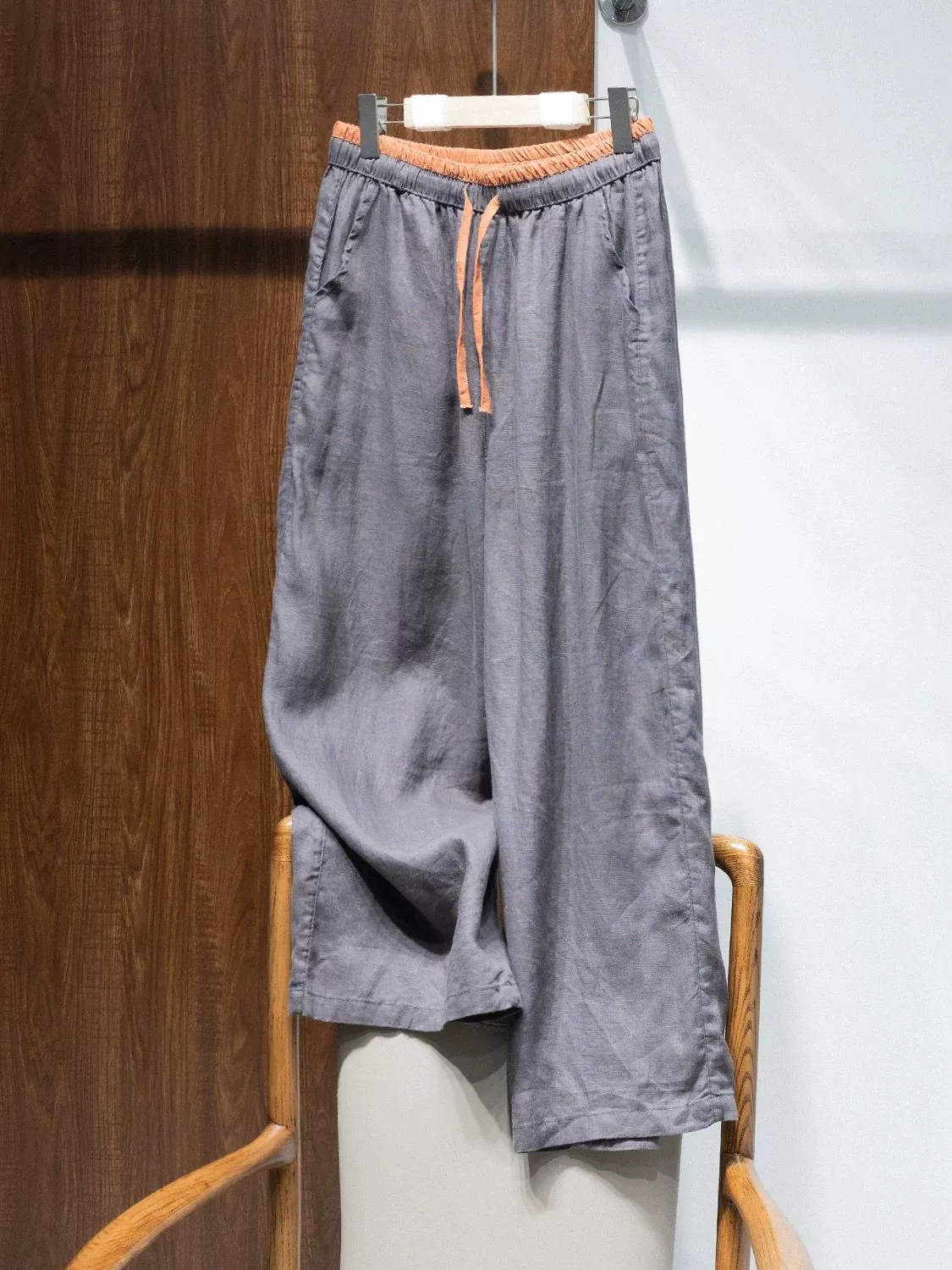 Summer Casual Linen Versatile Patchwork High Elastic Waist Pants