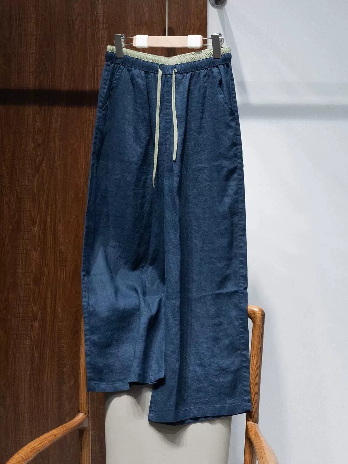 Summer Casual Linen Versatile Patchwork High Elastic Waist Pants