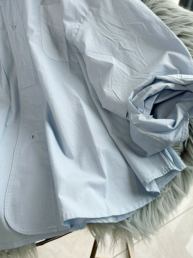 Women Autumn Cotton Casual Plus Size Long Sleeves Shirt