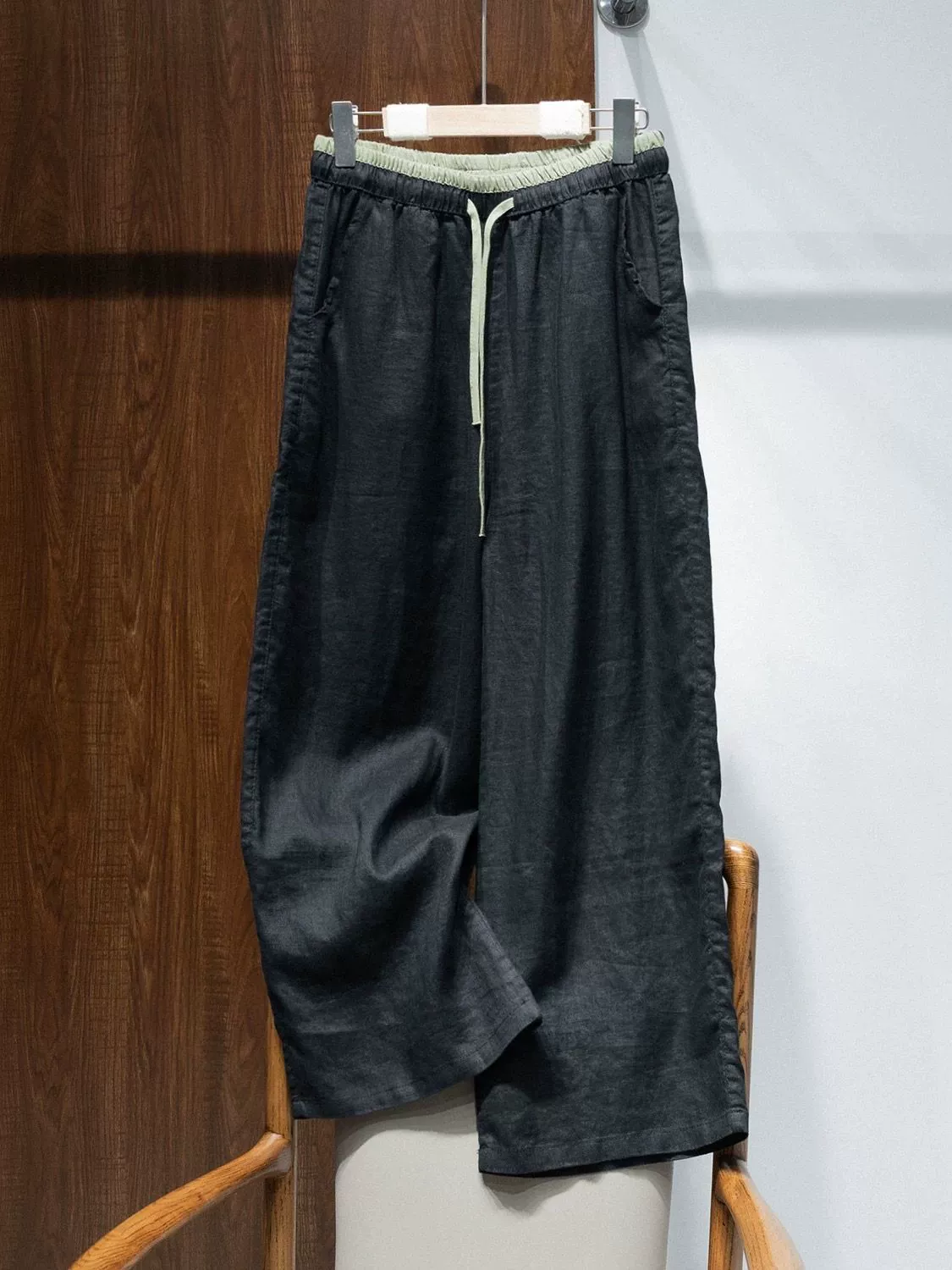 Summer Casual Linen Versatile Patchwork High Elastic Waist Pants