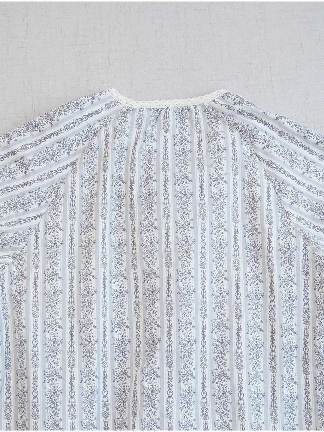 Summer Retro Cotton Round Neck Floral Loose T-Shirt