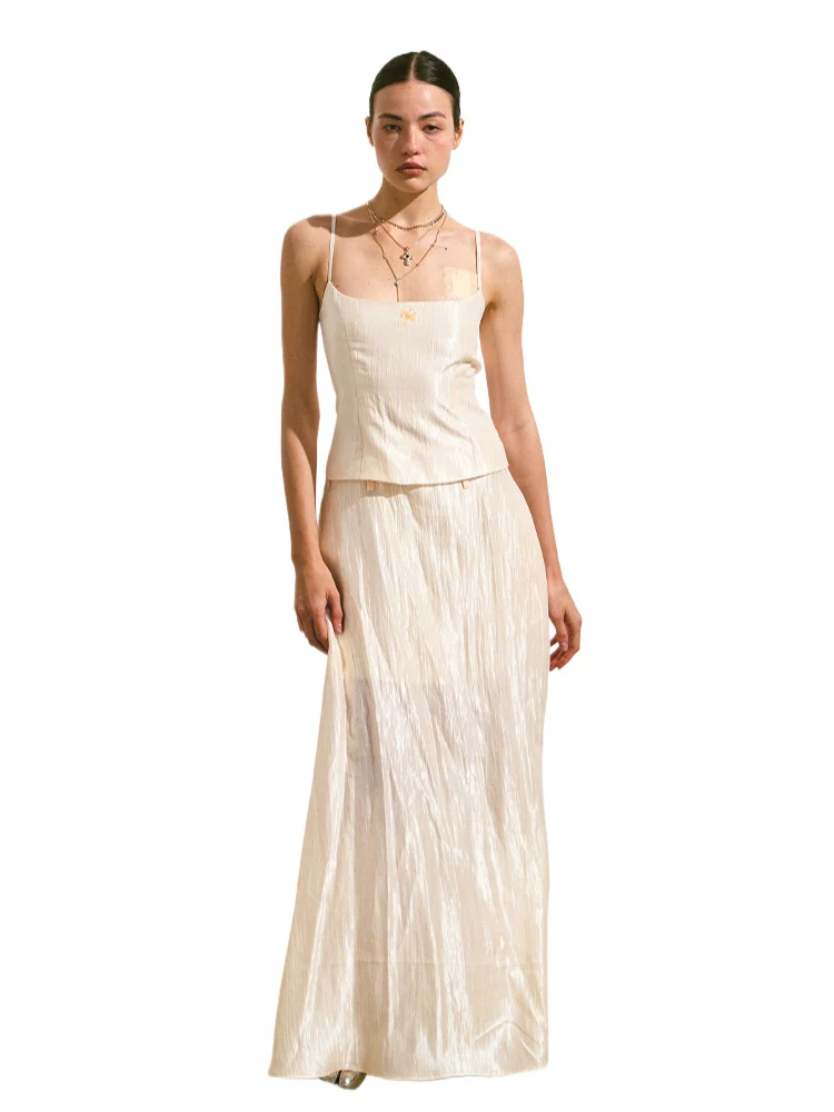 Fake Two-Piece Hollow Backless Slim Fit Cami Dress