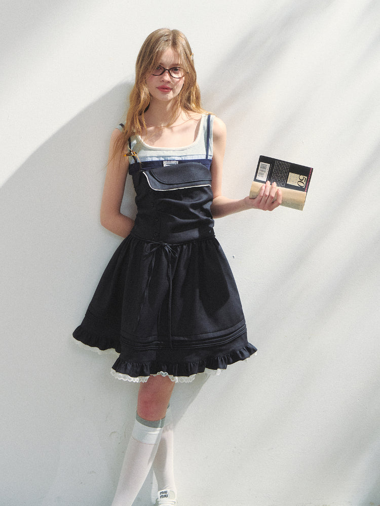 Preppy Strapless Dress