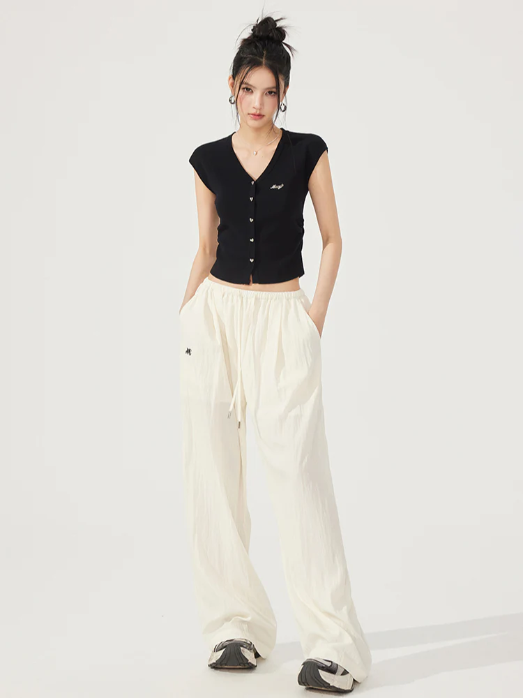 Cool & Breathable Lazy Wide-leg Pants