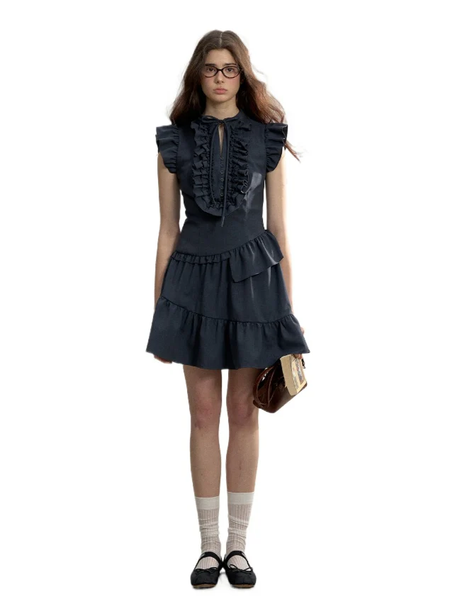 Cap Sleeve Irregular Dress