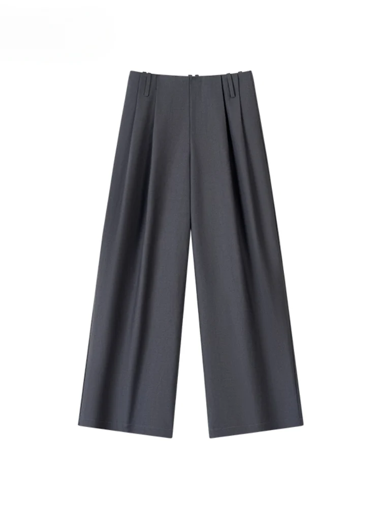 Waist-relaxed Wide-leg Suit Pants