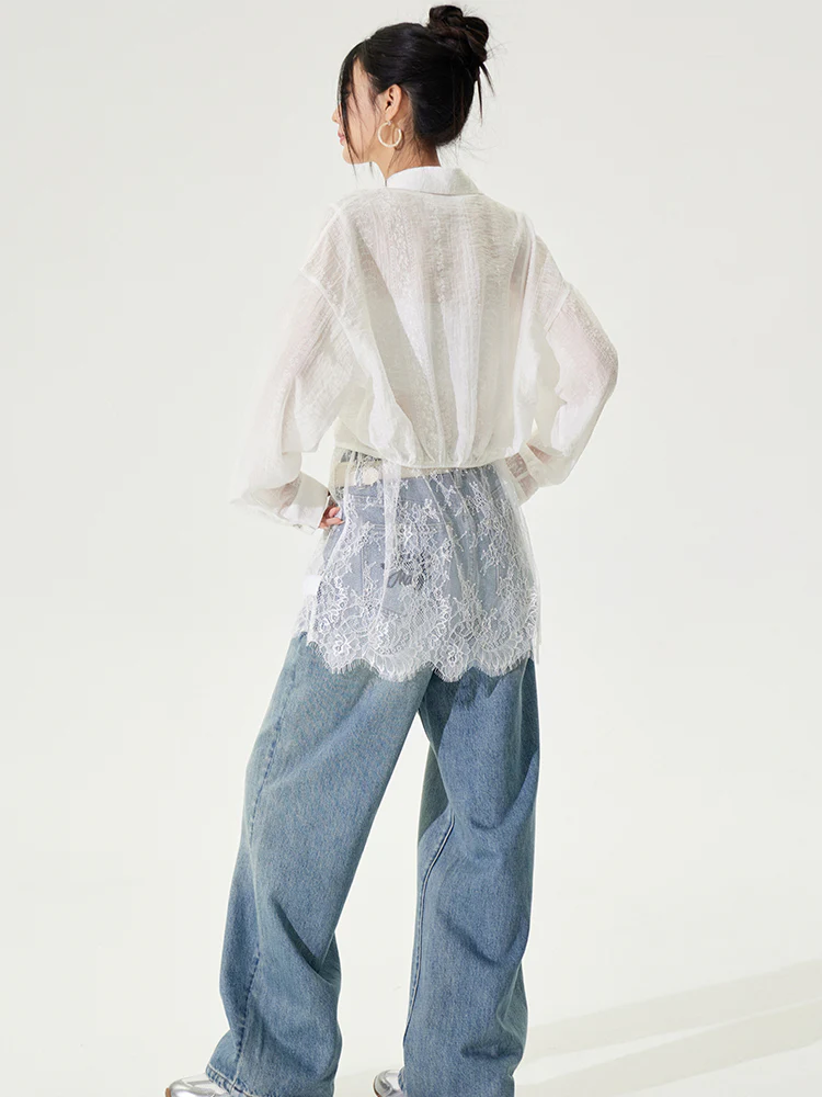 Lace Sunscreen Shirt Set