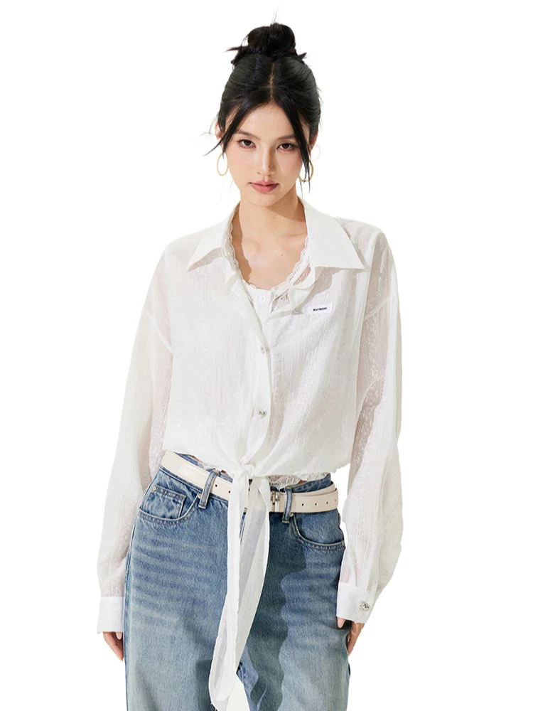 Lace Sunscreen Shirt Set