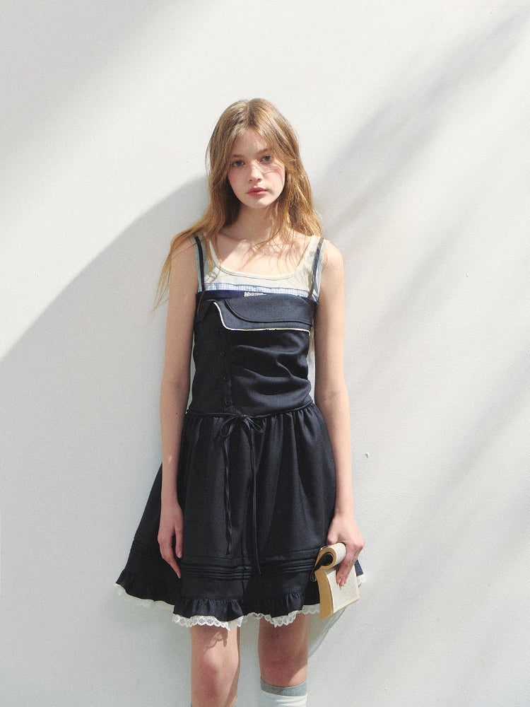 Preppy Strapless Dress