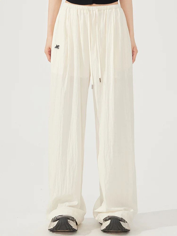 Cool & Breathable Lazy Wide-leg Pants