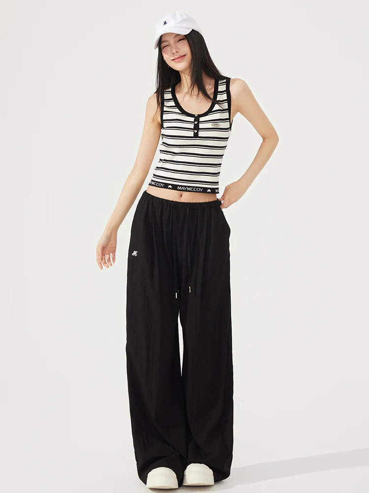 Cool & Breathable Lazy Wide-leg Pants