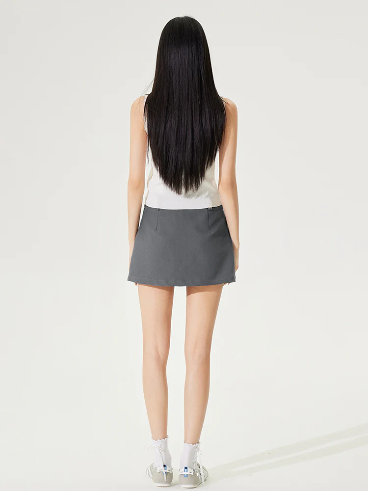 Lyocell V-Neck Raw-edge Ice-silk Vest