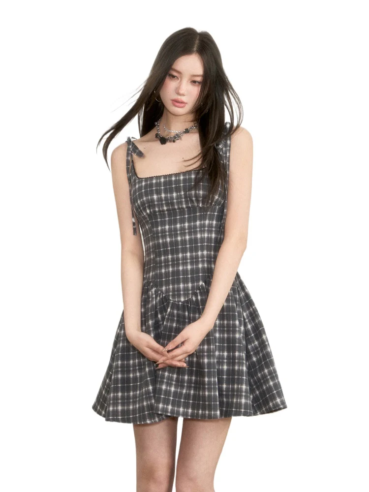 Irregular Neck Floral Waist-Defined Dress