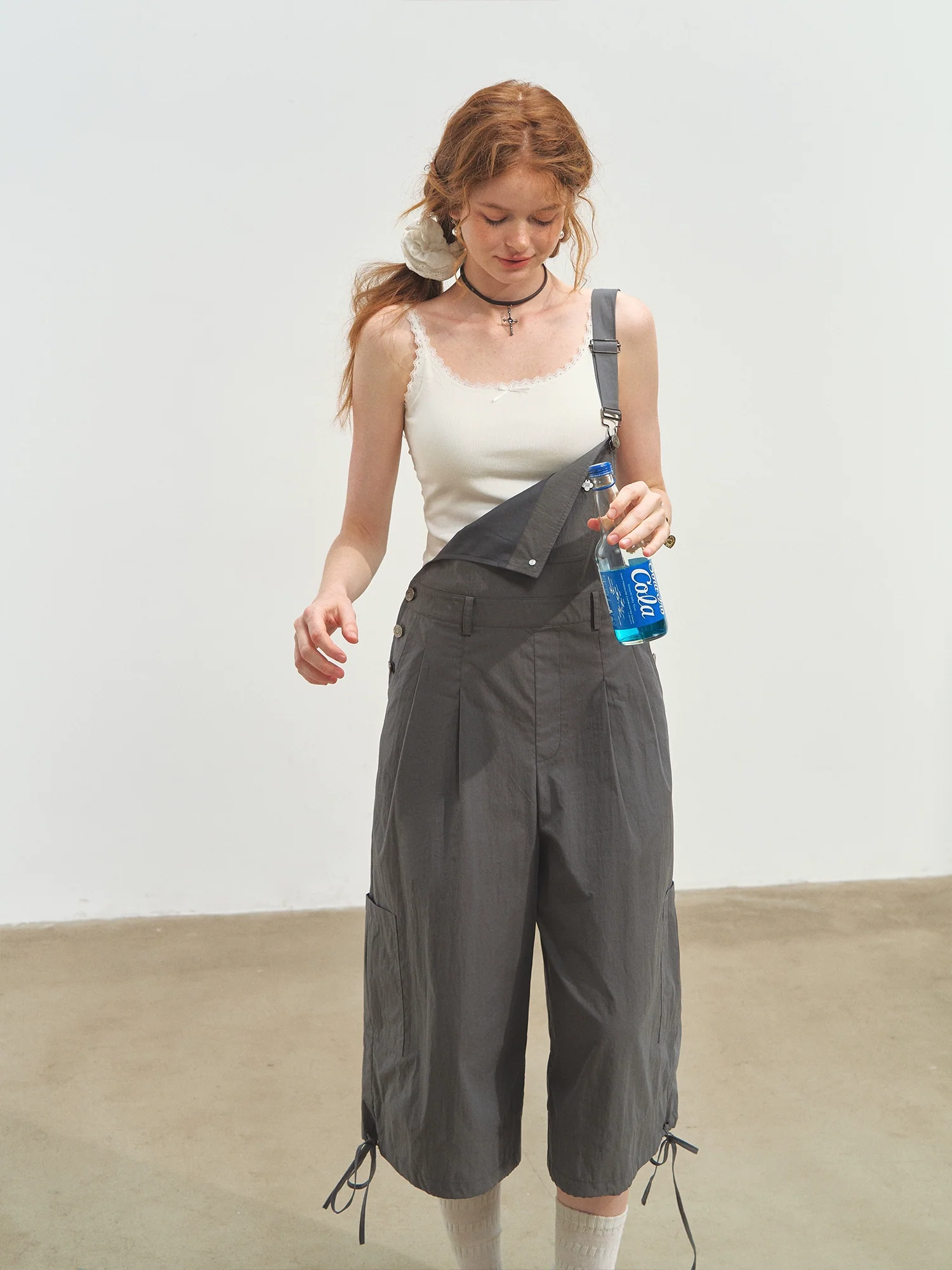 Loose Layering Wide-leg Straight Pants