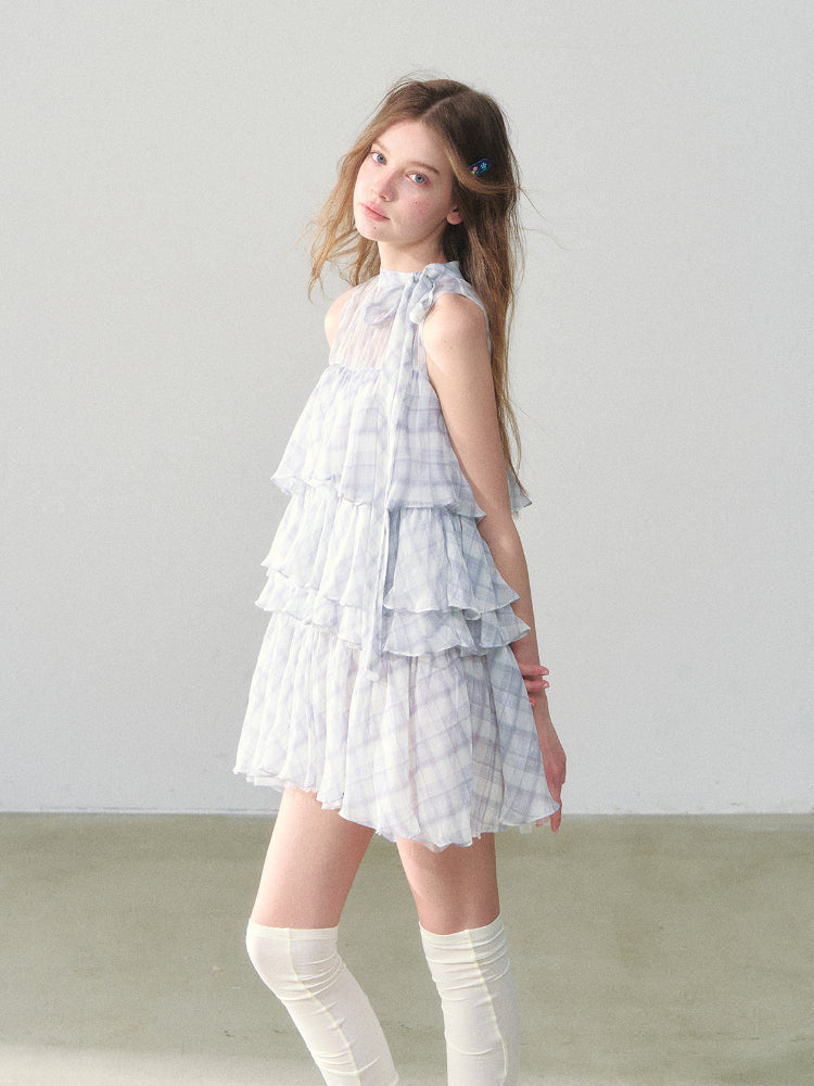 Purple Plaid Tulle Petticoat Skirt