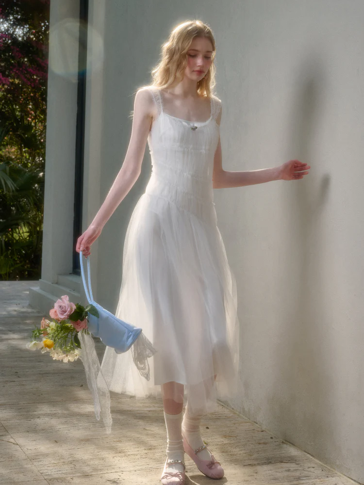 100% Soft Fluffy Tulle Long Dress