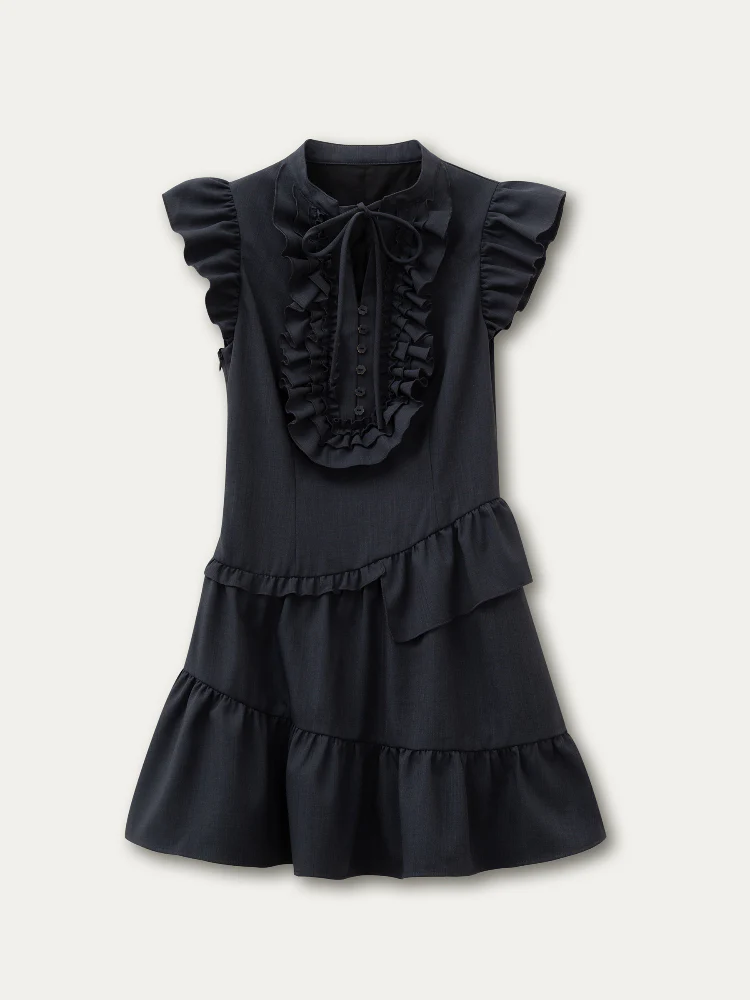 Cap Sleeve Irregular Dress