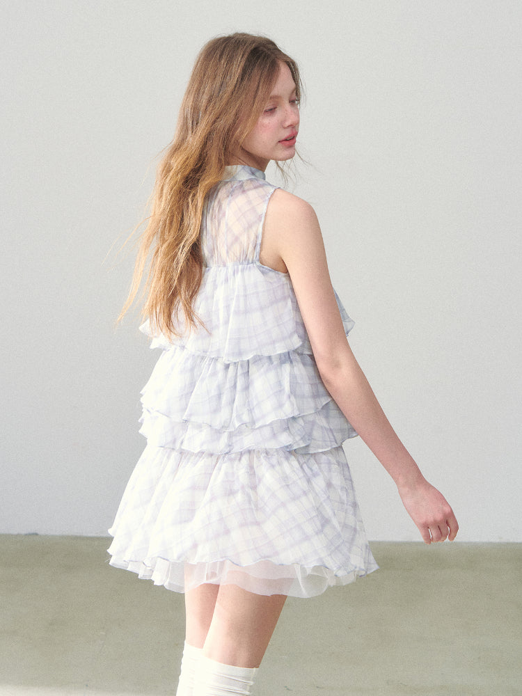 Purple Plaid Tulle Petticoat Skirt