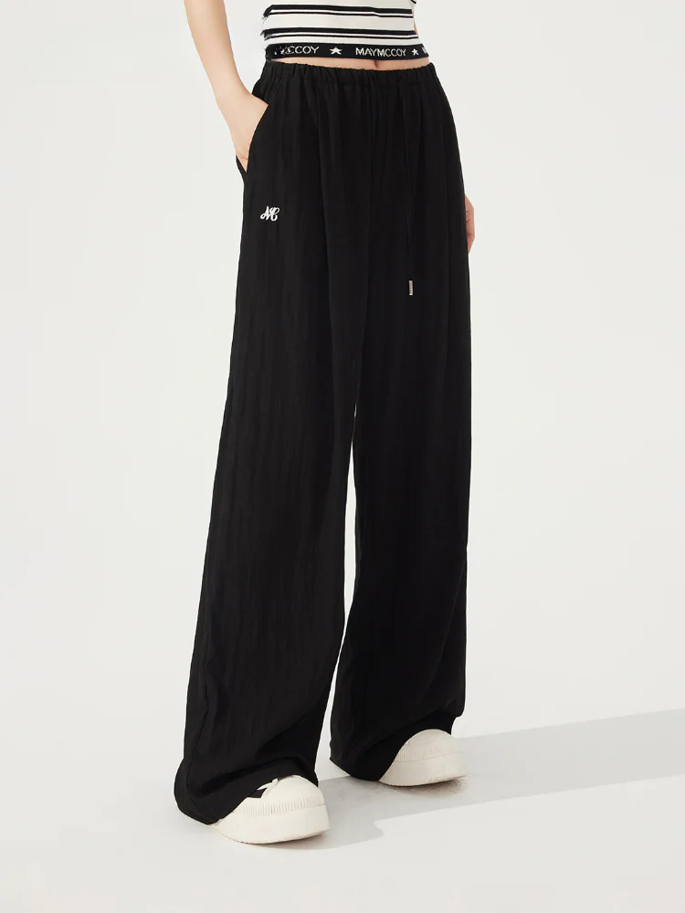 Cool & Breathable Lazy Wide-leg Pants