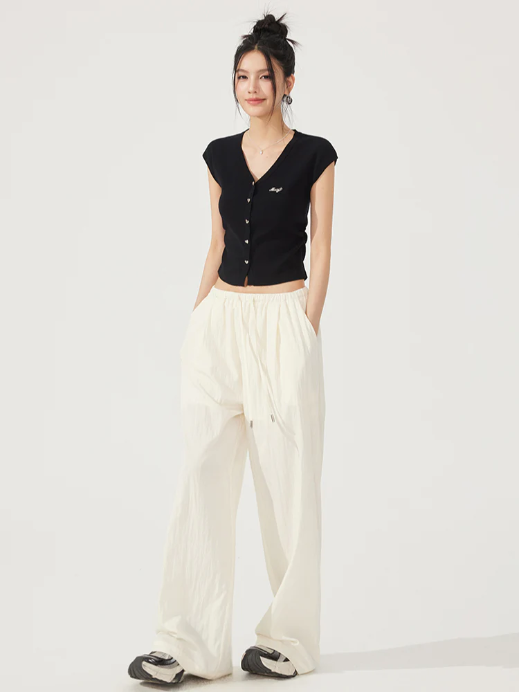 Cool & Breathable Lazy Wide-leg Pants