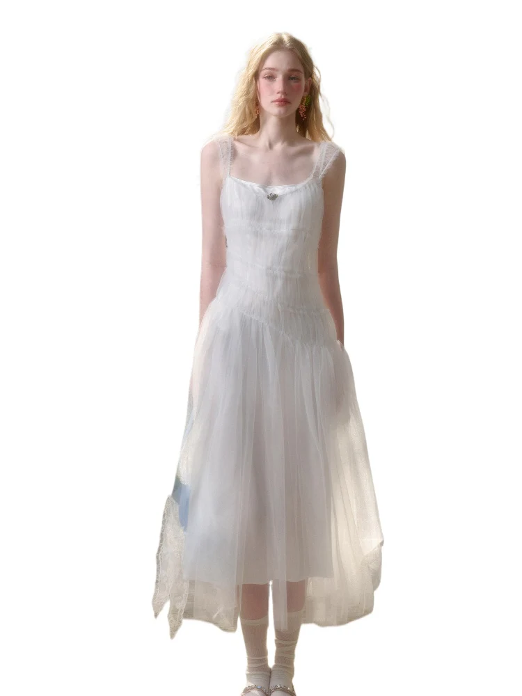 100% Soft Fluffy Tulle Long Dress