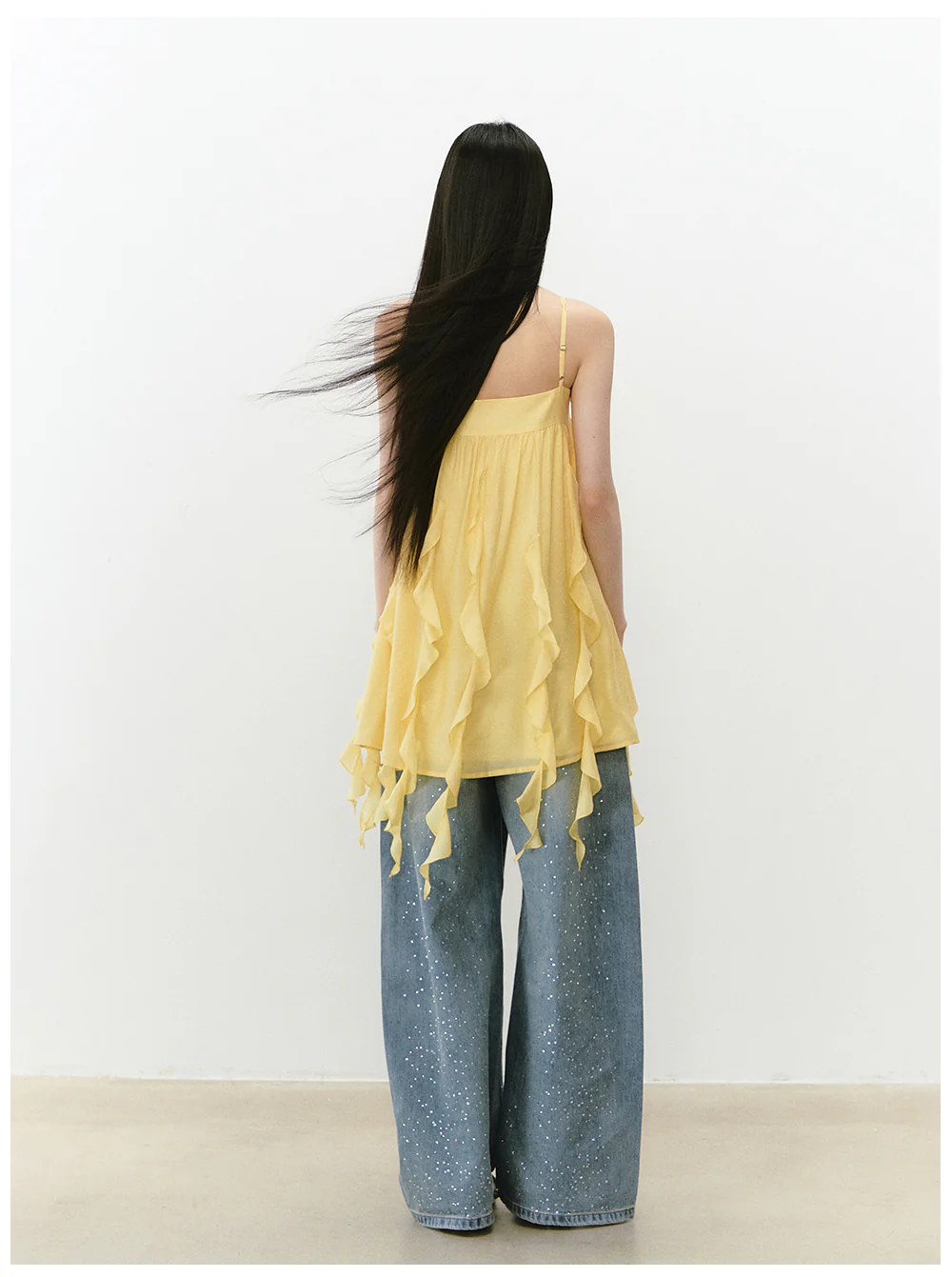 Beaded Flowing A-line Acetate Dress