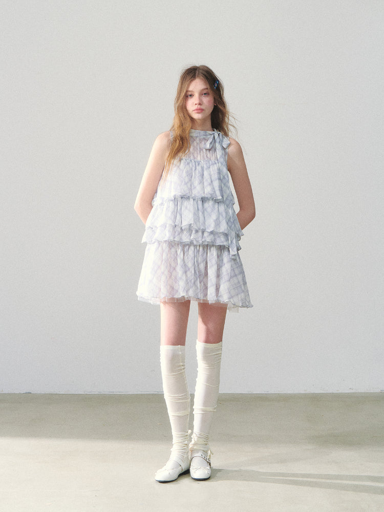 Purple Plaid Tulle Petticoat Skirt