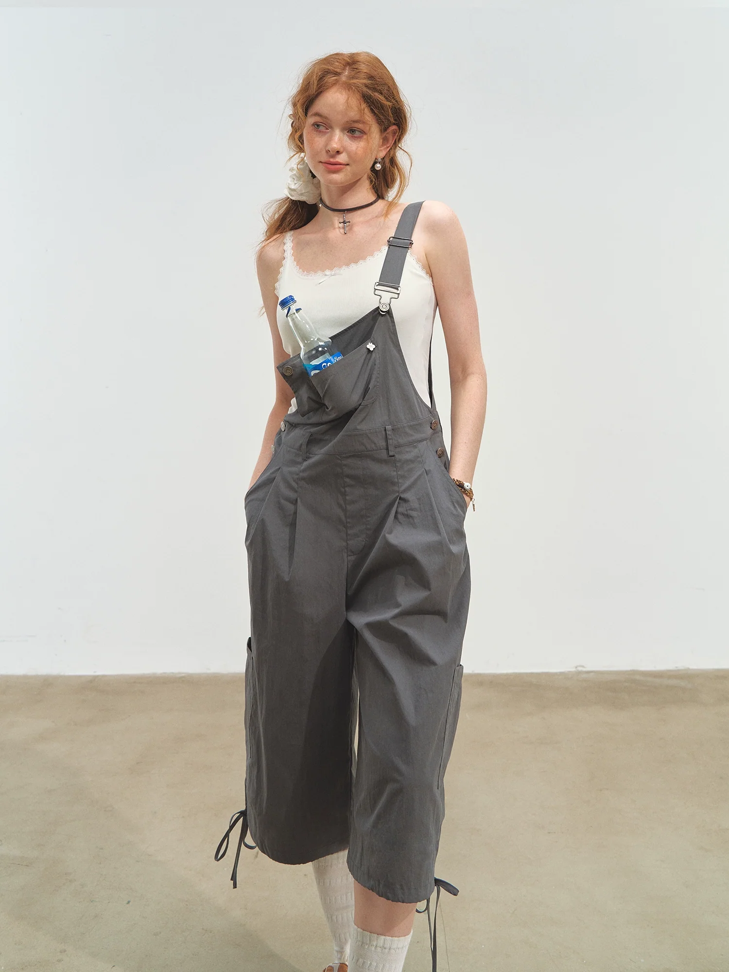 Loose Layering Wide-leg Straight Pants