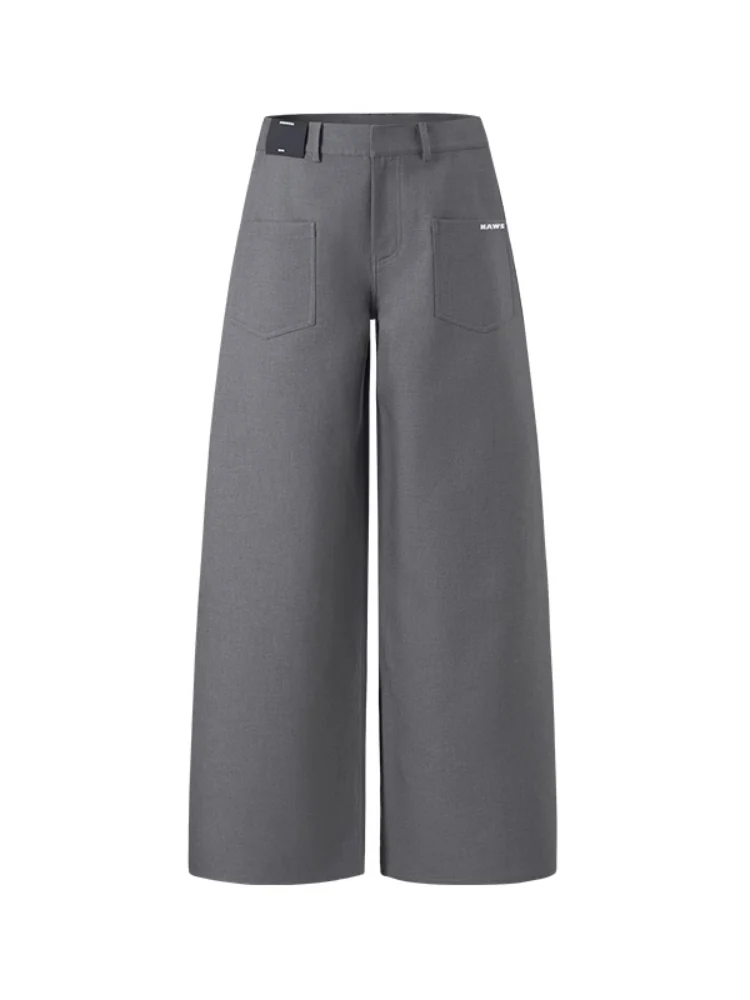 Fold-structured Loose Wide-leg Casual Pants