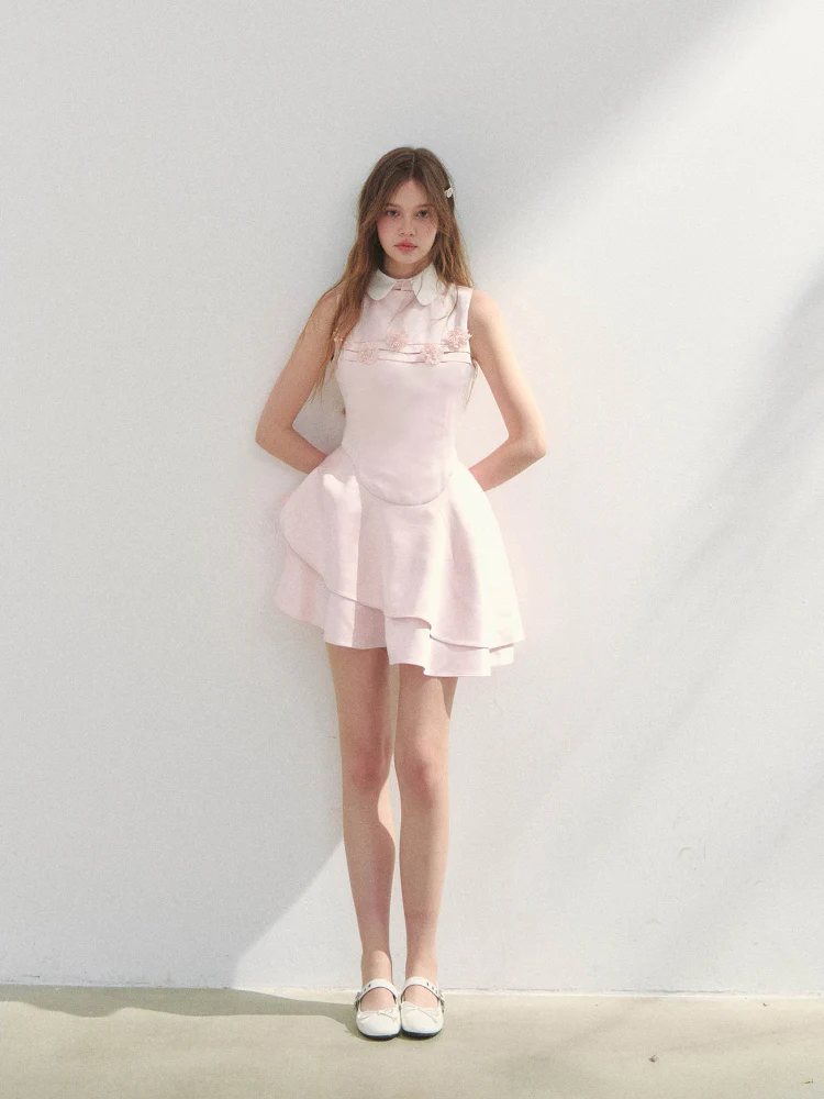 Sleeveless Round Neck Princess Bubble Dress