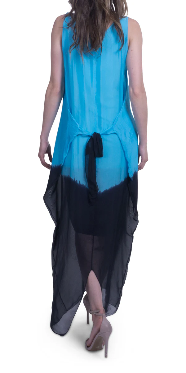 Maxi Silk 2 Tone Dress