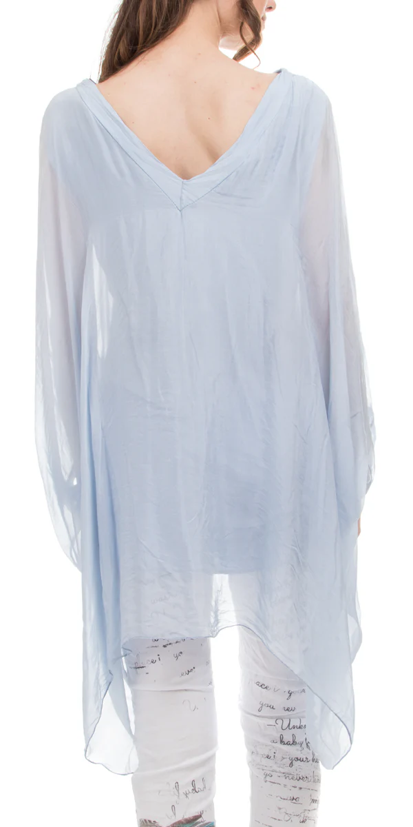 V-Neck Silk Kaftan Top