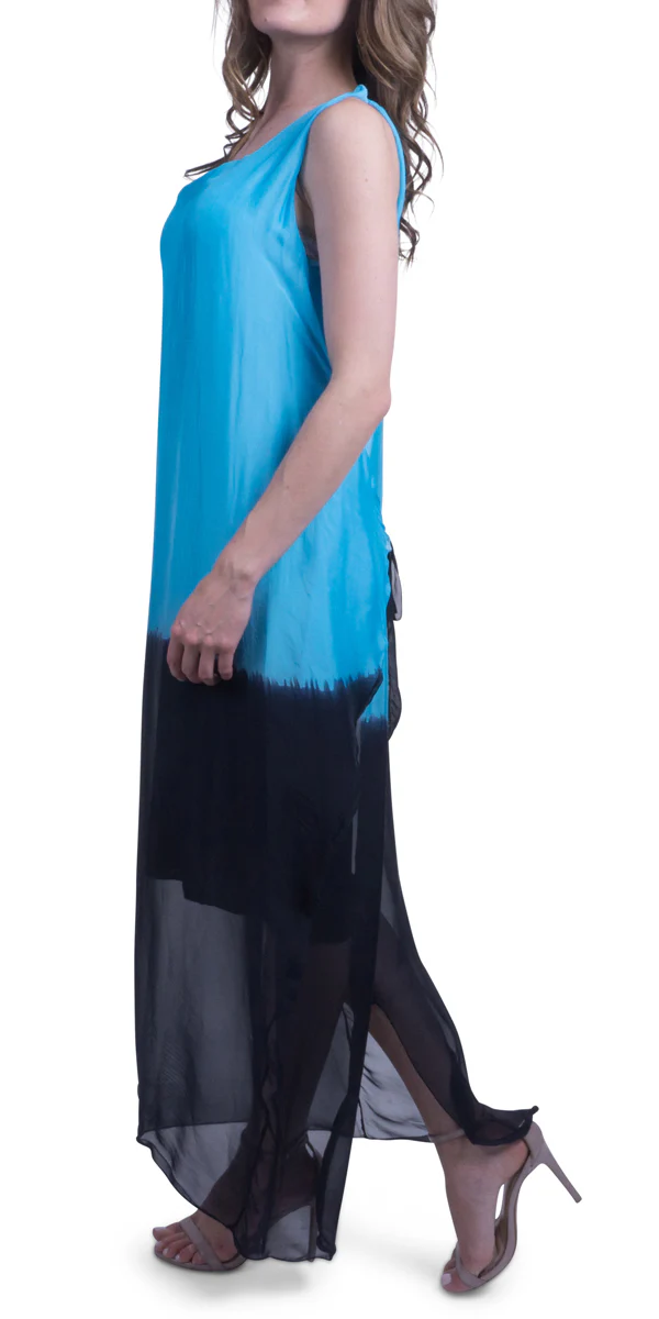 Maxi Silk 2 Tone Dress