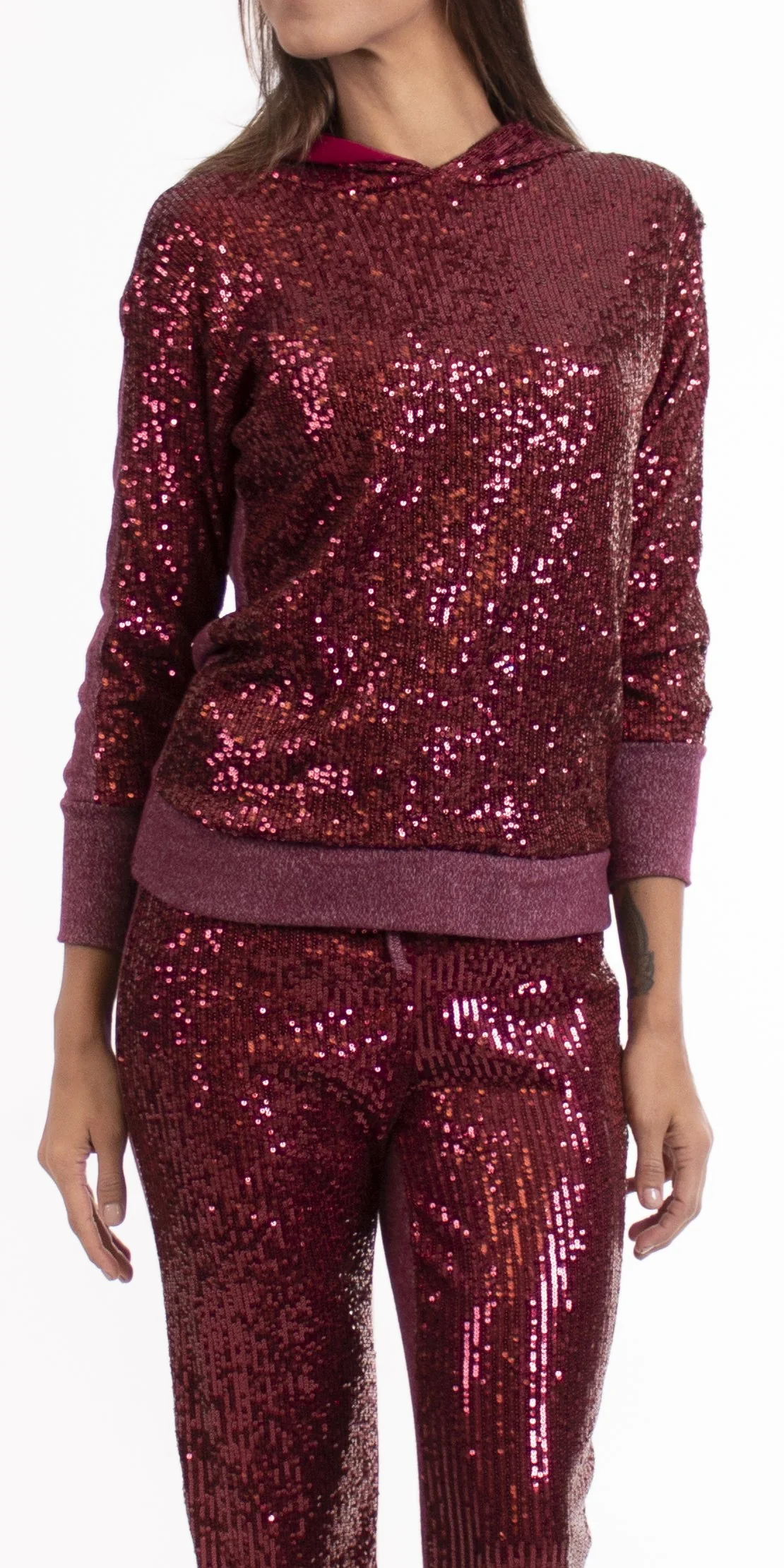 SEQUIN HOODIE