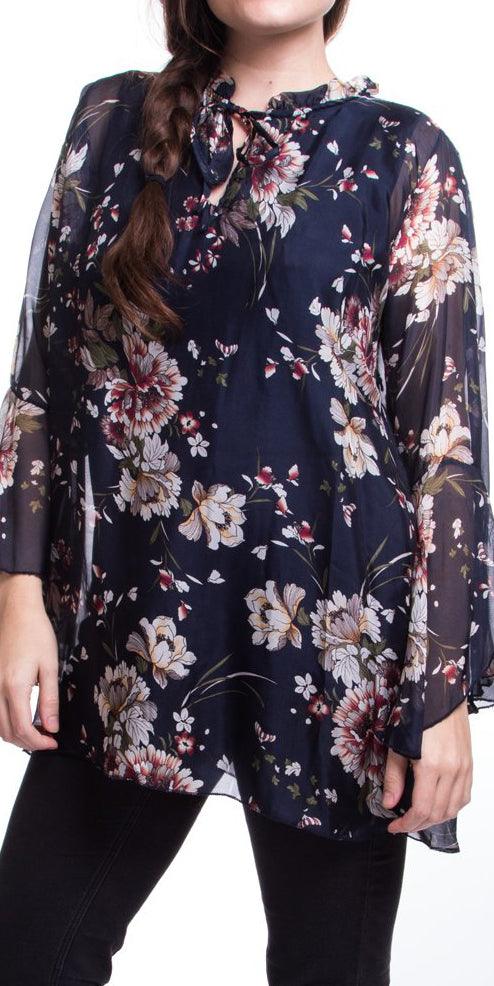 Floral Print Silk Blouse