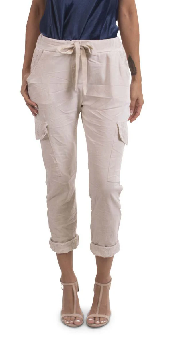 Drawstring Cargo Pants