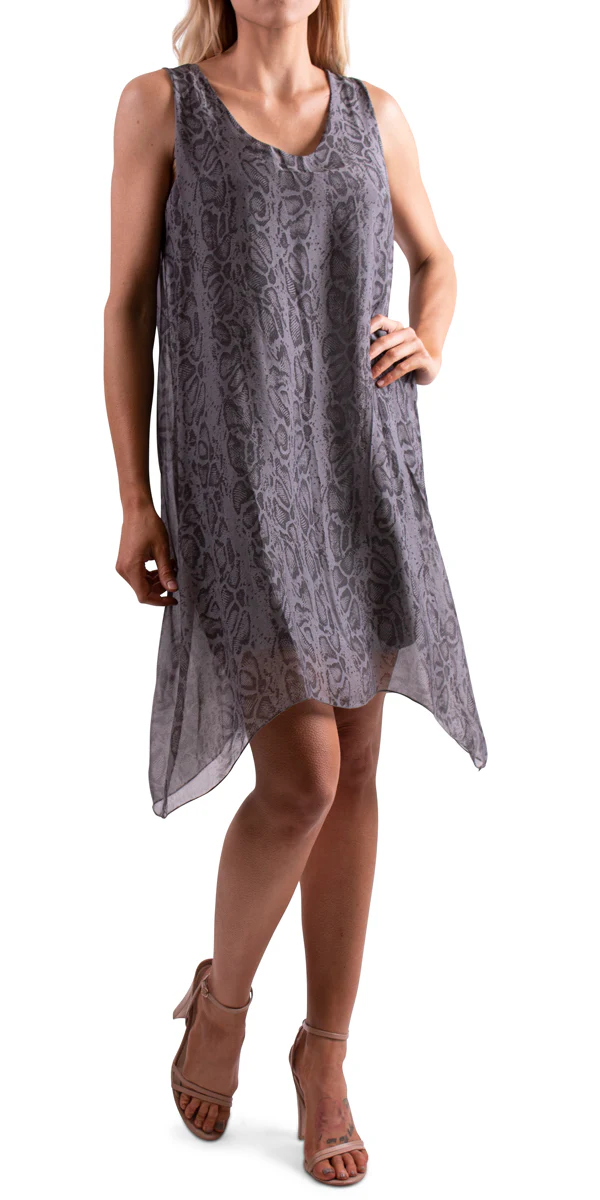 Silk Python Print Dress