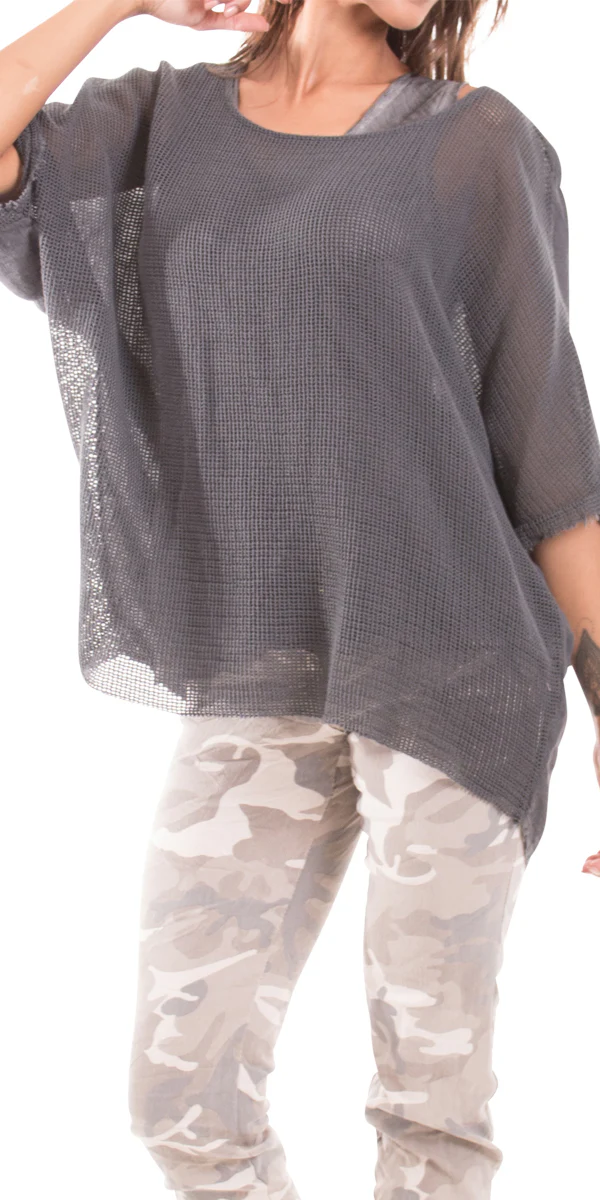 Fish Net Front Linen Kaftan