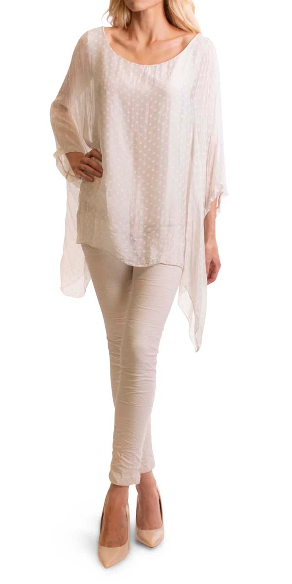 Kaftan With Small Dots Print