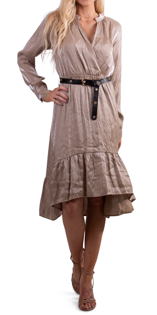 Long Sleeved High-Low Dress